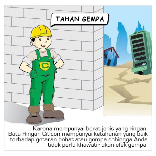 Bata Ringan Citicon dengan bobot ringan untuk kebutuhan konstruksi